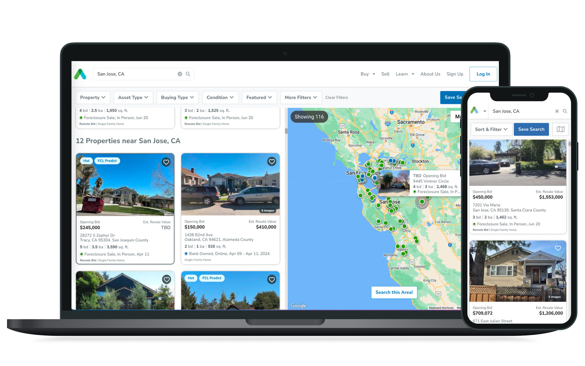 UX Design, Real Estate Search Results Case Study